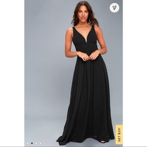 LuLus black long dress
